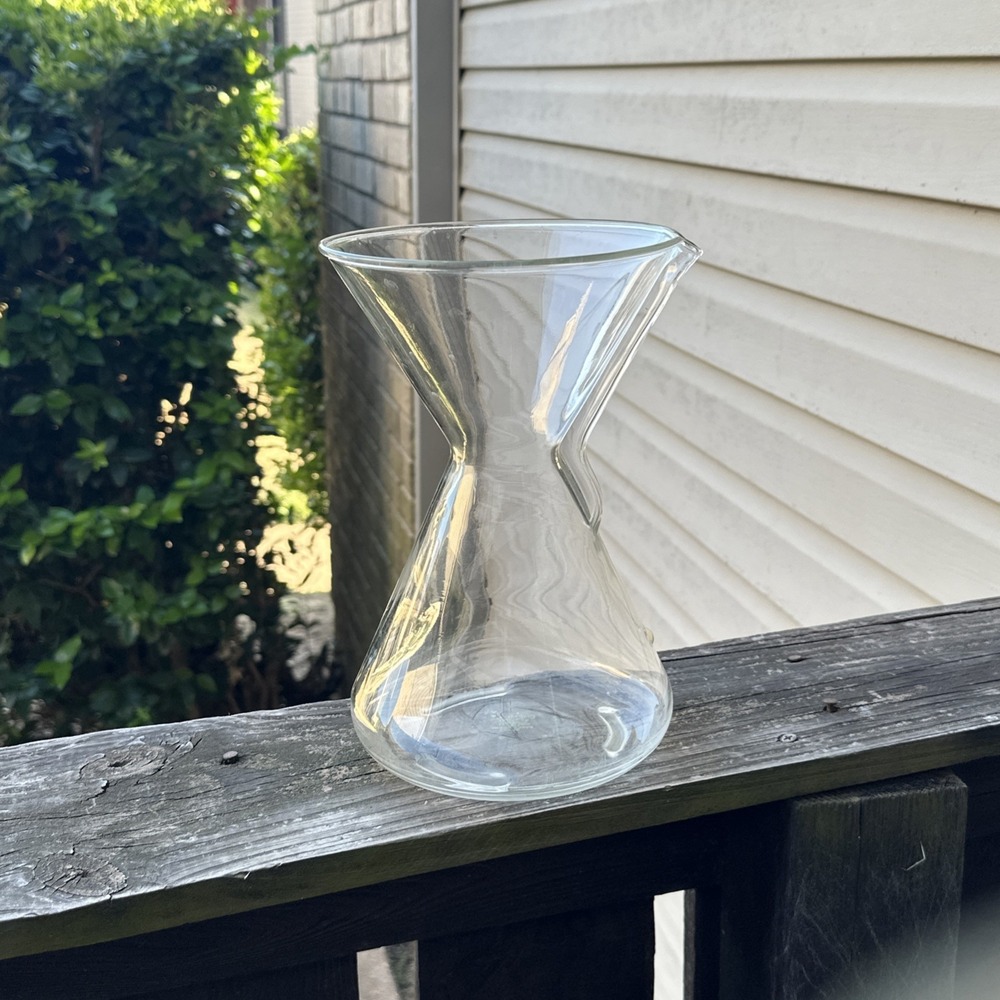 Vintage Chemex Pour Over Pyrex Glass Coffee Carafe 12 Cup Stamped 2411340
